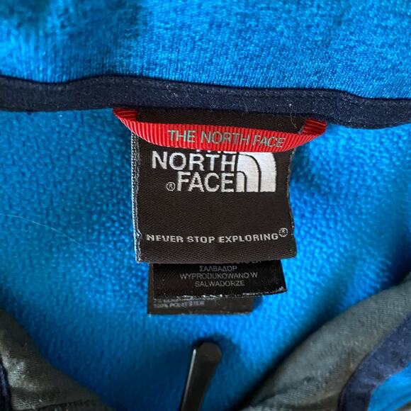 EUC North Face Blue Full Zip 3 zip pockets Raglan sleeve Size Medium - Picture 6 of 11